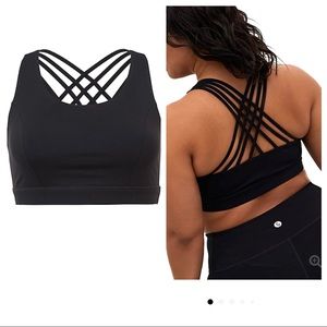 Torrid 0 (0X) New Black Lattice Wicking Strappy Wireless Racerback Sports Bra